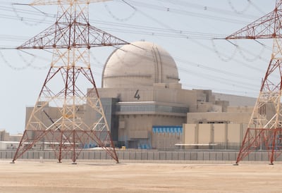 Unit 4 of the UAE's Barakah nuclear plant is the final part to be completed. WAM  
