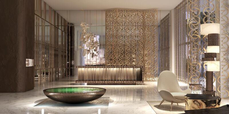Elie Saab was inspired by the Art Deco era in his design for his Beachfront tower. Courtesy Emaar