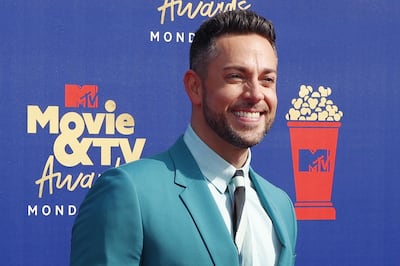 epa07651283 US actor Zachary Levi arrives for the 2019 MTV Movie & TV Awards at the Barker Hangar, Santa Monica, California, USA, 15 June 2019. The movies are nominated by producers and executives from MTV and the winners are chosen online by the general public.  EPA/NINA PROMMER