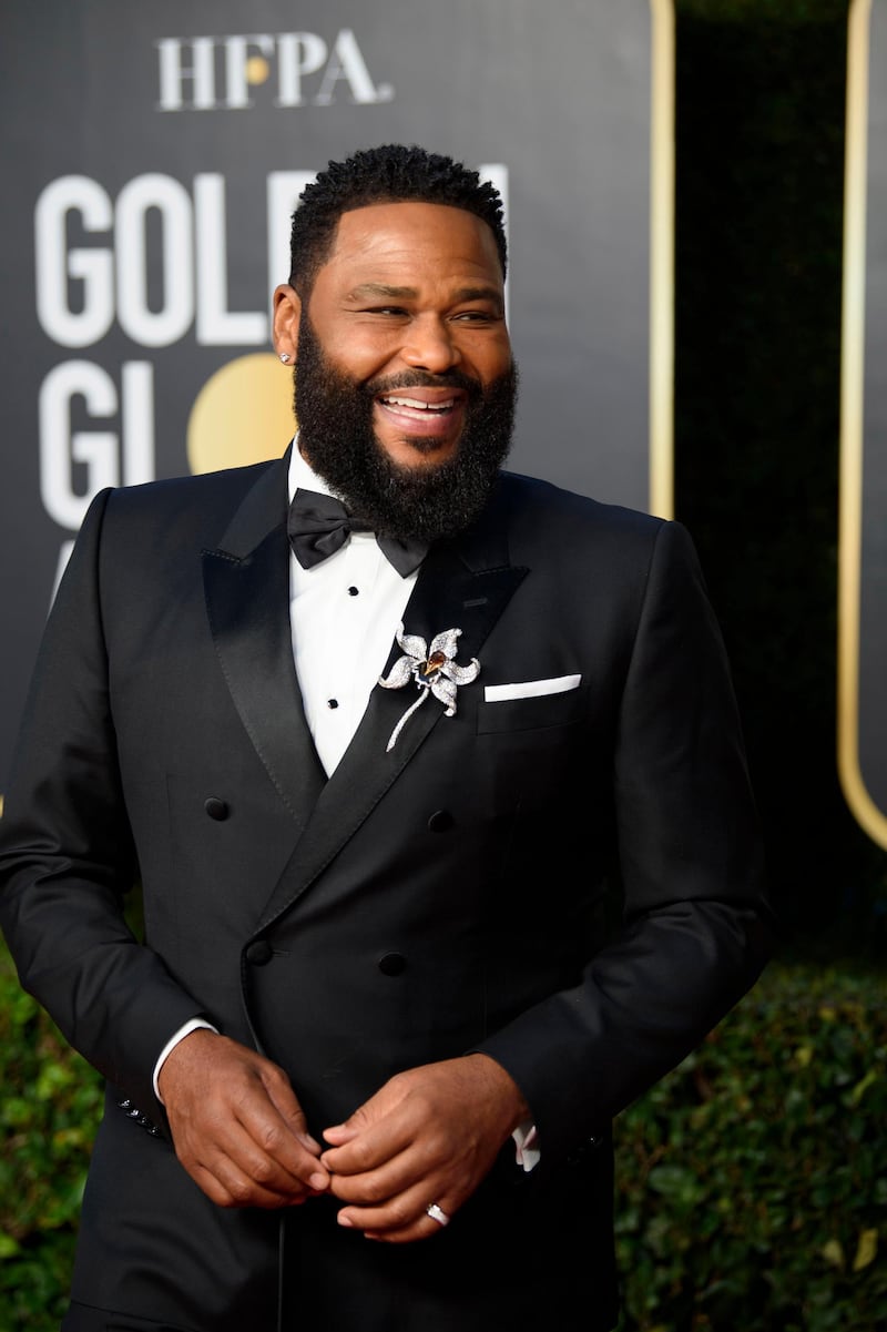 'Blackish' star Anthony Anderson, wearing Chopard jewellery, attends the 78th annual Golden Globe Awards in Beverly Hills, California, on February 28, 2021. EPA