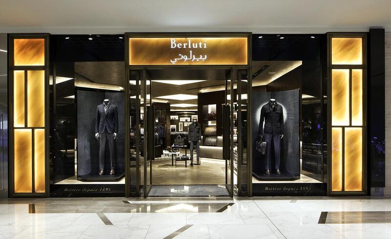 The Berluti store at The Galleria in Abu Dhabi. Piero de Grossi for Berluti