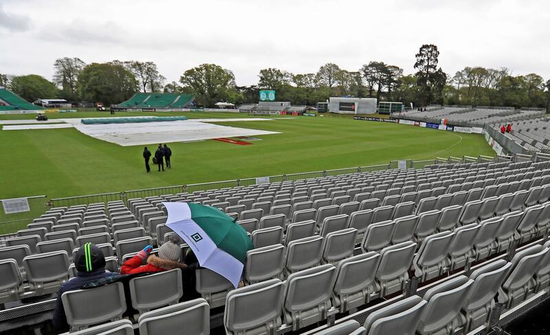 The start of Ireland's inaugural first Test against Pakistan was delayed following overnight rain in Malahide. Donall Farmer / AP Photo