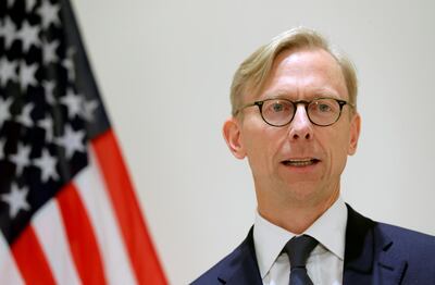 FILE PHOTO: Brian Hook, U.S. Special Representative for Iran, speaks at a news conference in London, Britain June 28, 2019. REUTERS/Simon Dawson/File Photo