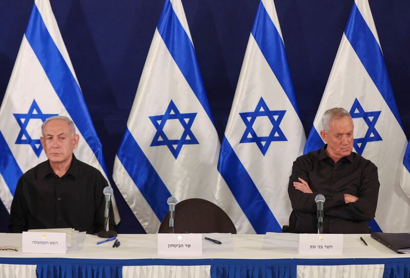 Israeli prime minister Benjamin Netanyahu, left, and Cabinet minister Benny Gantz have publicly clashed over policy in recent weeks. Reuters