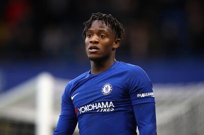 LONDON, ENGLAND - JANUARY 28:  Michy Batshuayi of Chelsea looks on during The Emirates FA Cup Fourth Round match between Chelsea and Newcastle on January 28, 2018 in London, United Kingdom.  (Photo by Julian Finney/Getty Images)