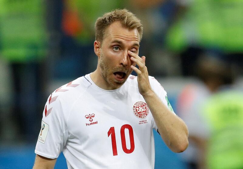 FILE PHOTO: Soccer Football - World Cup - Round of 16 - Croatia vs Denmark - Nizhny Novgorod Stadium, Nizhny Novgorod, Russia - July 1, 2018  Denmark's Christian Eriksen looks dejected after losing the penalty shootout        REUTERS/Darren Staples/File Photo