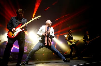 From left: Charlie Burchill, Jim Kerr, Gordy Goudie and Ged Grimes of Simple Minds perform in Zurich, Switzerland in 2022. Reuters