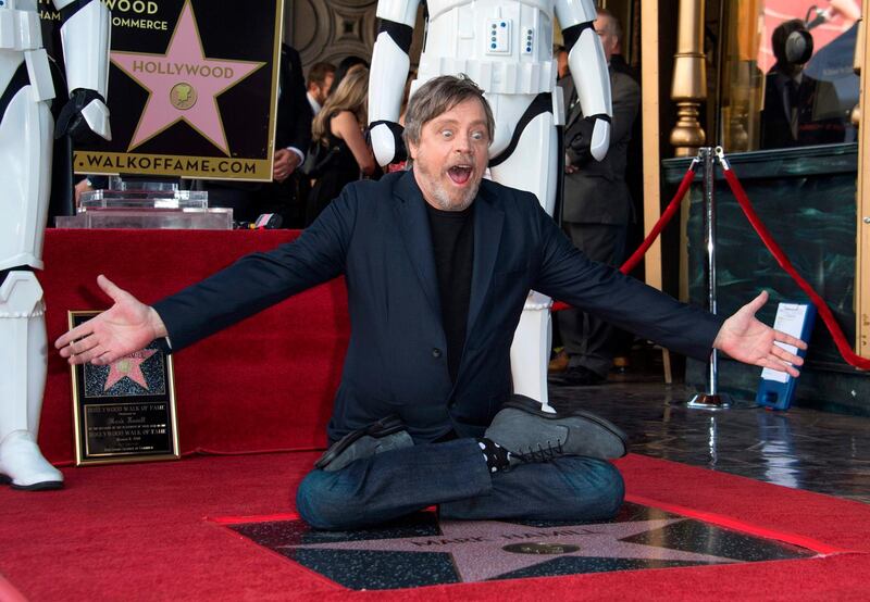 Actor Mark Hamill is honoured with a star on the Hollywood Walk of Fame. Valerie Macon / AFP Photo