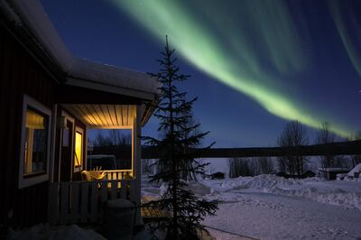 The location of this rural Swedish home makes it ideal for watching the Aurora Borealis. Courtesy Airbnb