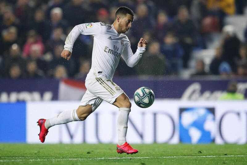 Eden Hazard during the match against Levante, which Real Madrid lost. Getty Images
