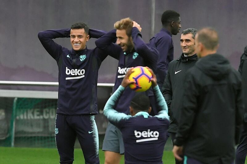 Philippe Coutinho, left, will be crucial to Barcelona's chances of winning the game. AFP