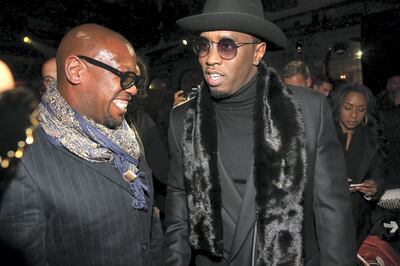 NEW YORK, NY - NOVEMBER 20:  (L-R) Andre Harrell and Sean 'Diddy' Combs attend Deleon Tequila Launch Party at Cedar Lake on November 20, 2014 in New York City.  (Photo by Johnny Nunez/WireImage)