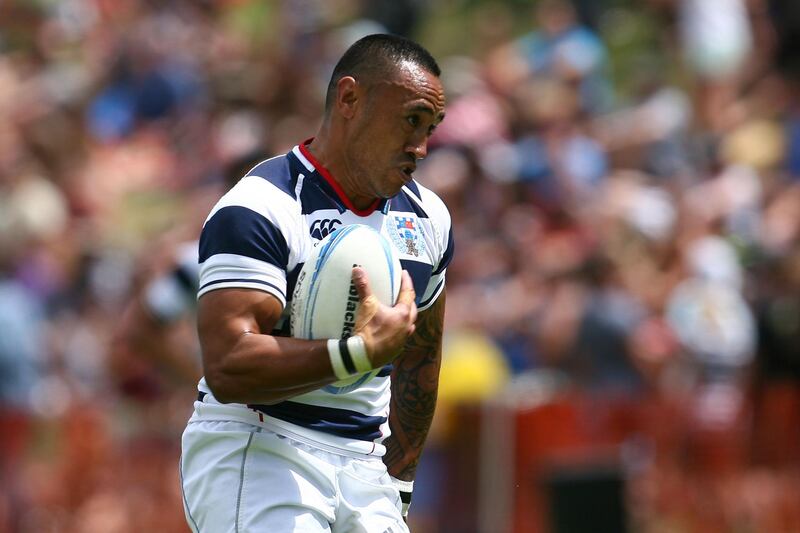 QUEENSTOWN, NEW ZEALAND - JANUARY 12:  Orene Ai'i of Auckland makes a break against Tasman during the National Rugby Sevens at Queenstown Recreation Ground on January 12, 2013 in Queenstown, New Zealand.  (Photo by Teaukura Moetaua/Getty Images)