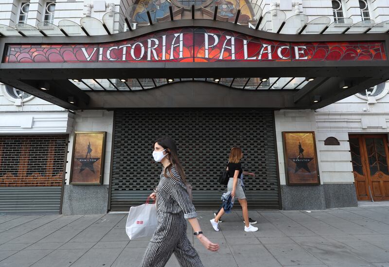 The Victoria Palace Theatre in London has cancelled performances of 'Hamilton'. Getty Images