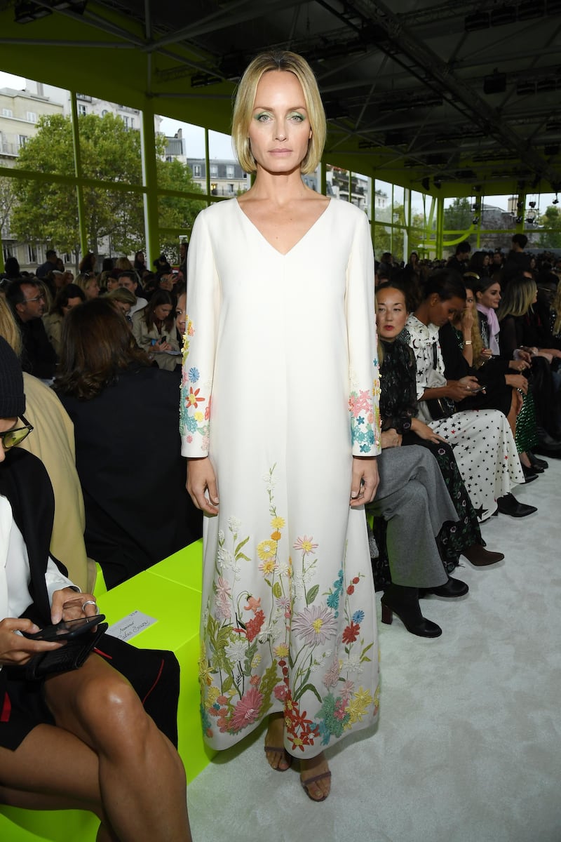 Amber Valletta attends the Valentino show as part of Paris Fashion Week on September 29, 2019. Getty Images
