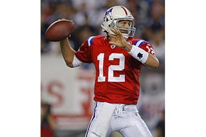 The New England Patriots quarterback Tom Brady looks for an open receiver during the first quarter against the Buffalo Bills in Foxborough.