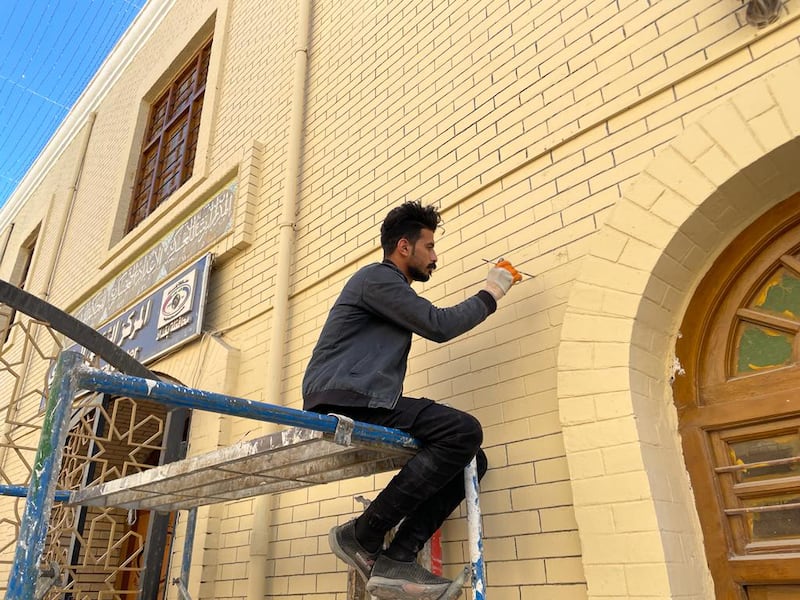 Shops and yellow-brick buildings that flank either side of the famous street, some dating back to the Ottoman era, have been painted and decorated.