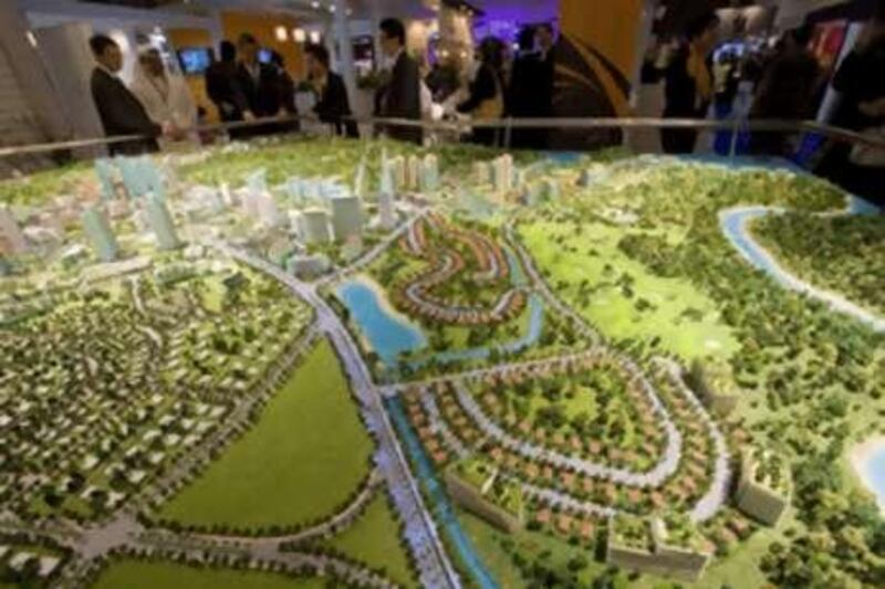 The scale model of Medini Development's Iskandar Malaysia, displayed at Cityscape Dubai.
