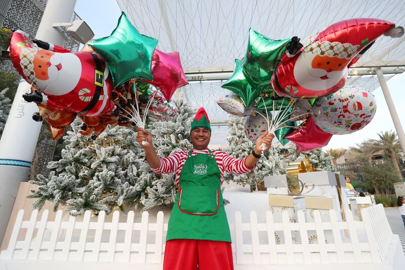 Venue staff are dressed as Santa's elves