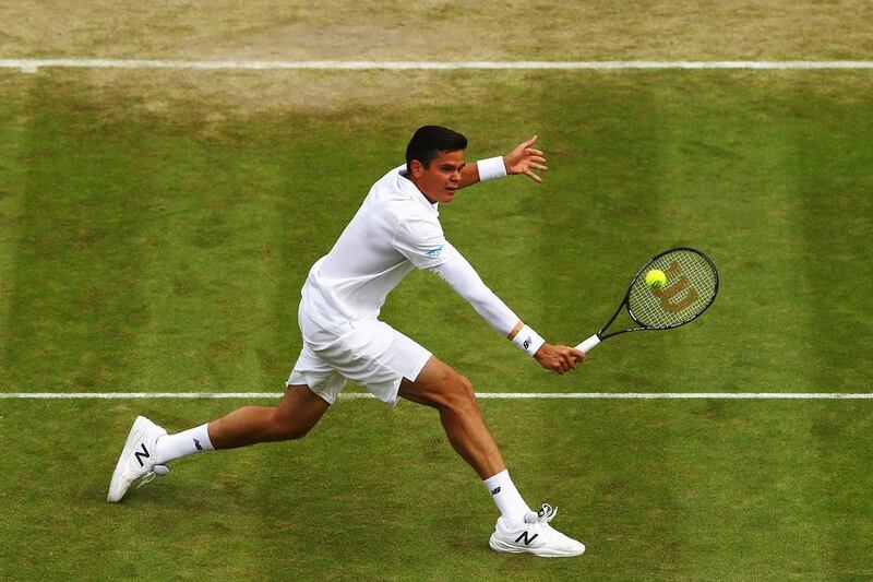 World No 7 Milos Raonic made it to the 2014 Wimbledon semi-finals, where he lost to Roger Federer. Al Bello / Getty Images / July 2, 2014