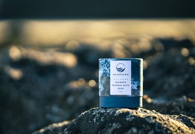 A seaweed mineral bath soak product by SeaGrown. Photo: SeaGrown