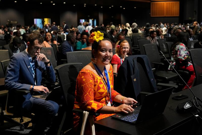 A delegate from the Cook Islands. AP
