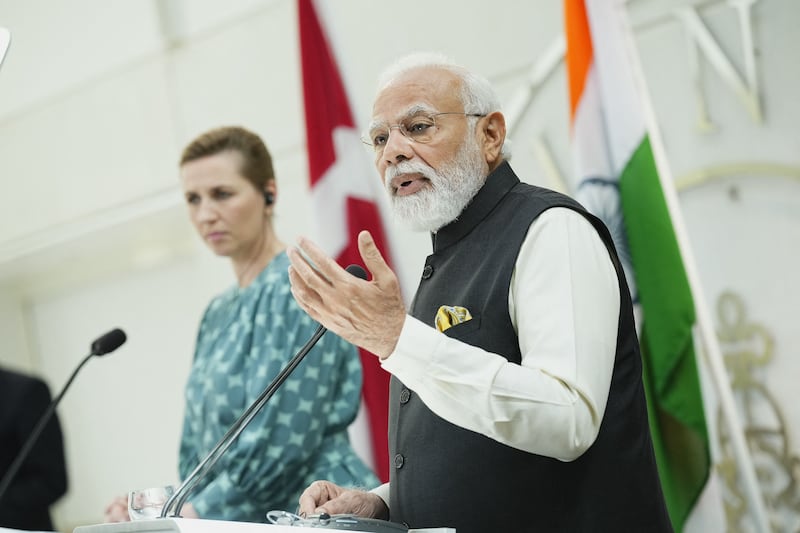 The Indian leader arrived in the country to join the prime ministers of Denmark, Iceland, Finland, Sweden and Norway at a two-day India-Nordic Summit from May 3. AFP