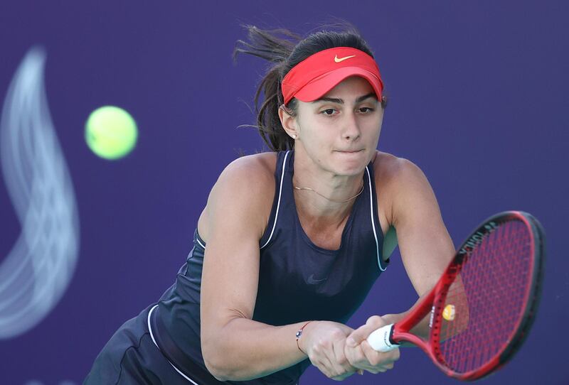 Anastasia Gasanova in action against Karolina Pliskova. Getty