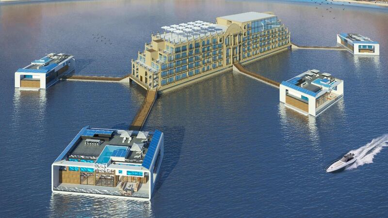 Sea Palace Floating Resort is a Dh870 million project that includes a luxury hotel surrounded by floating houses. All pictures courtesy Seagate Shipyard