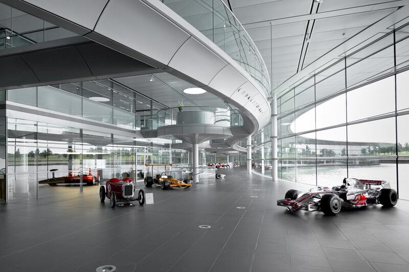 Classic McLaren's are on show at the company's Technology Centre. Courtesy: McLaren