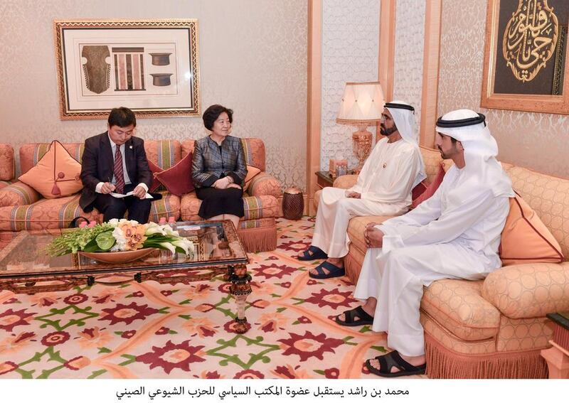 Sheikh Mohammed bin Rashid, Vice President and Ruler of Dubai, on Monday met Sun Chunlan, head of the united front work department of the Communist Party of China’s Central Committee. The meeting was attended by Sheikh Hamdan bin Mohammed, Crown Prince of Dubai. Wam