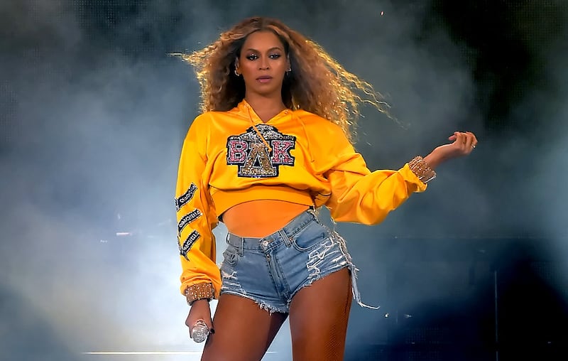 Beyonce performs onstage during 2018 Coachella Valley Music And Arts Festival Weekend 1 at the Empire Polo Field on April 14, 2018 in Indio, California. AFP