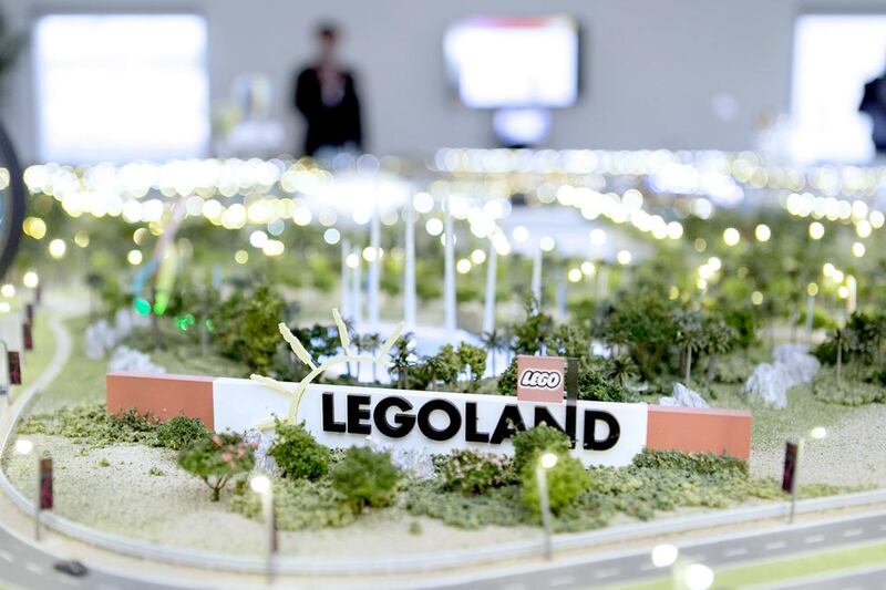 Above, a model of the Legoland project of Dubai Parks & Resorts. Reem Mohammed / The National