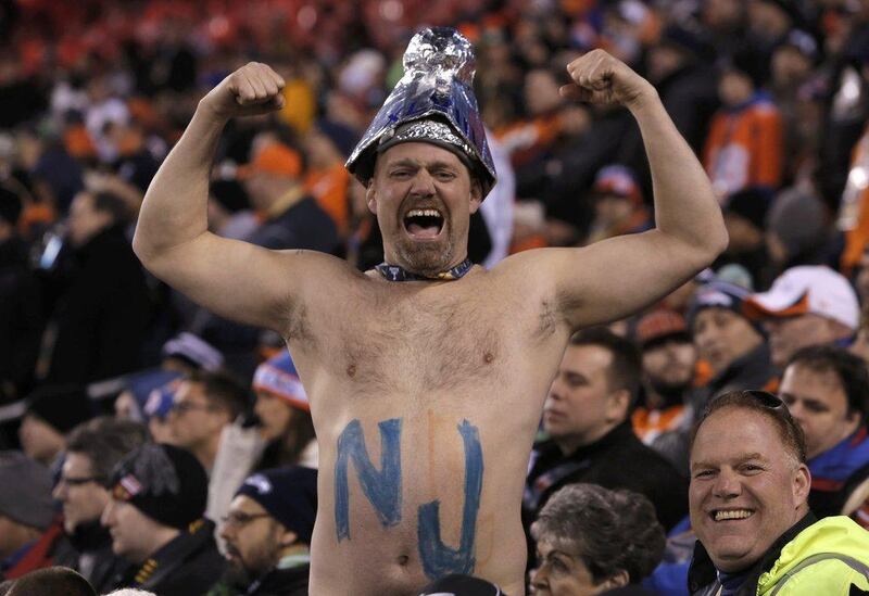 A Seattle Seahawks fan celebrates his team's victory over the Denver Broncos in Super Bowl XLVIII on Sunday. Andrew Kelly / Reuters 