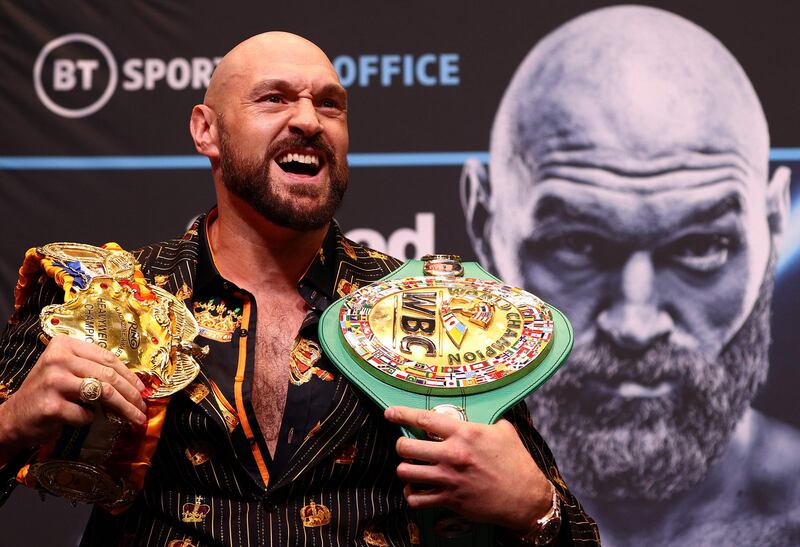 WBC heavyweight title holder Britain's Tyson Fury will defend his crown in an all-British clash against Dillian Whyte at the Wembley Stadium on April 23. AFP