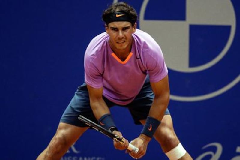 Rafael Nadal in action at the Brazil Open semi-finals.
