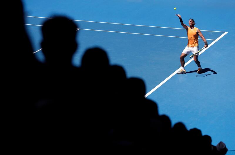 Rafael Nadal of Spain in action during his round one match against James Duckworth of Australia at the Australian Open Grand Slam tennis tournament in Melbourne, Australia. EPA