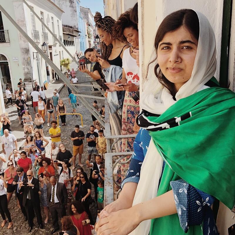 Nobel prize winner Malala Yousafzai, who is new to Instagram, visited Dubai's La Perle stage show over the weekend. Instagram / Malala 