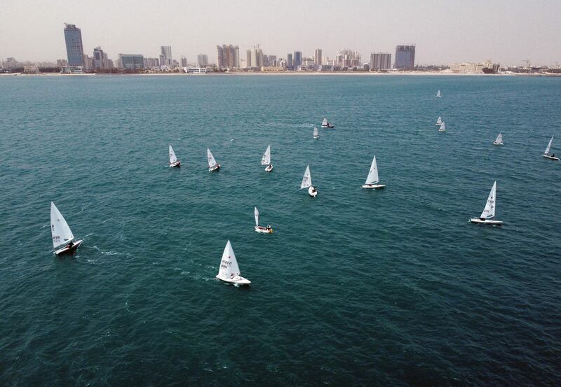 Crews from the Gulf Co-operation Council countries take part in the 11th GCC Sailing Championships in Kuwait City. All photos: AFP