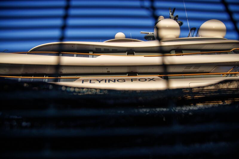 The Flying Fox superyacht is seen docked at Don Diego Port in Santo Domingo, Dominican Republic, which is linked to Russian oligarch Dmitry Kamenshchik.  Getty Images