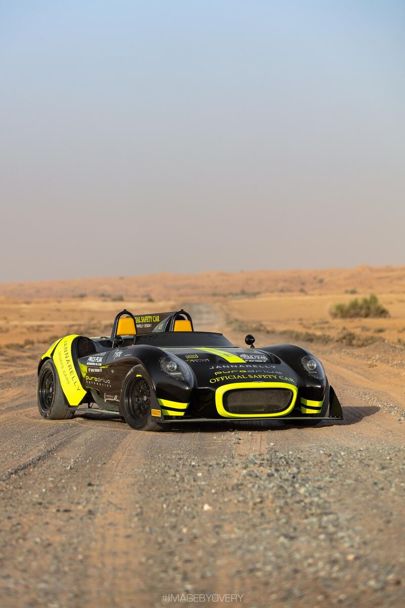 The Dubai-based carmaker has teamed up with another UAE company, PureDrive, run by British duo Theo Measures and Matt Croucher. Jannarelly-PureDrive