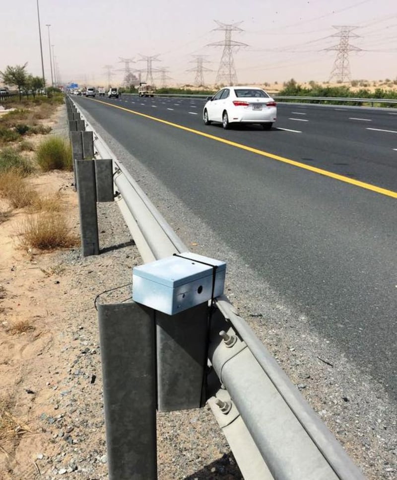 Dubai Police creates a new device that can detect motorists driving on the hard shoulder. Wam