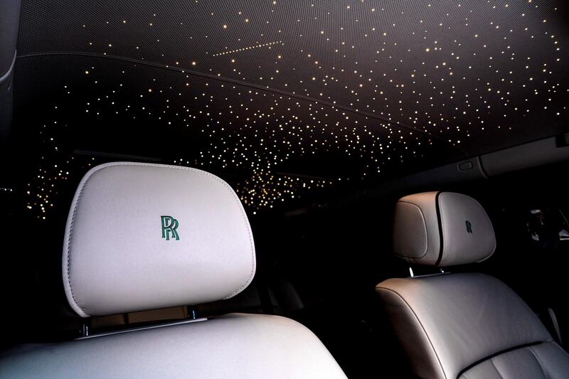 Starry effects come as standard on Rolls-Royce cabin ceilings.