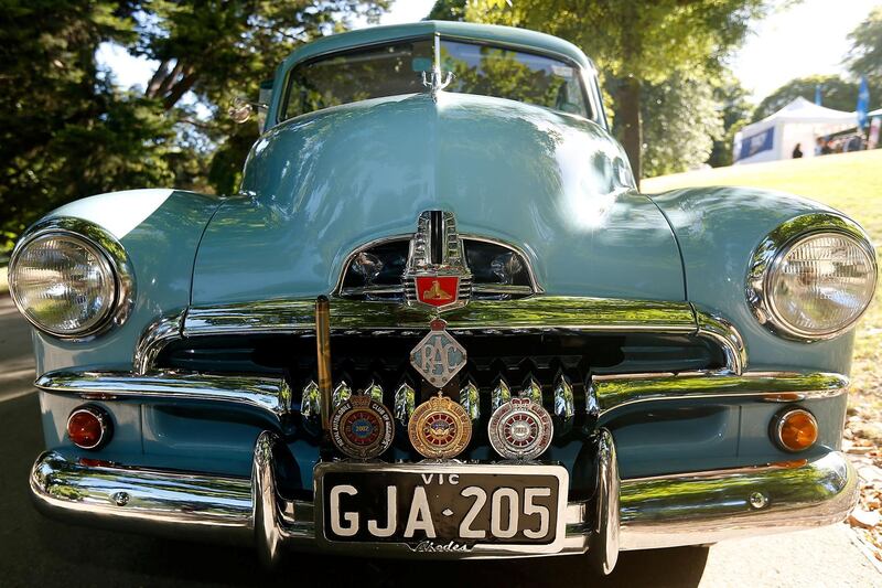 MELBOURNE, AUSTRALIA - JANUARY 26:  The iconic front grill of an Australian made FJ Holden is seen on January 26, 2014 in Melbourne, Australia.  (Photo by Darrian Traynor/Getty Images)