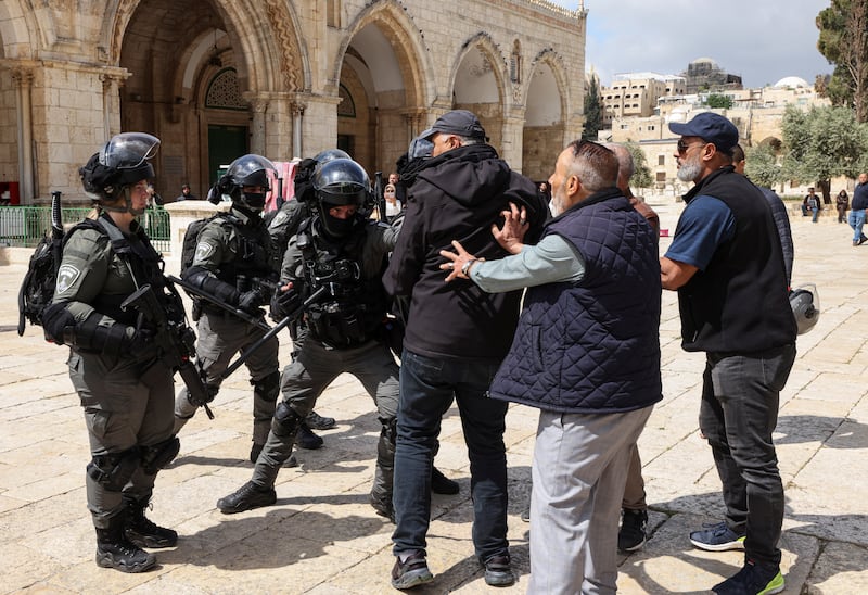 Protesters clash with the Israeli security forces. Reuters
