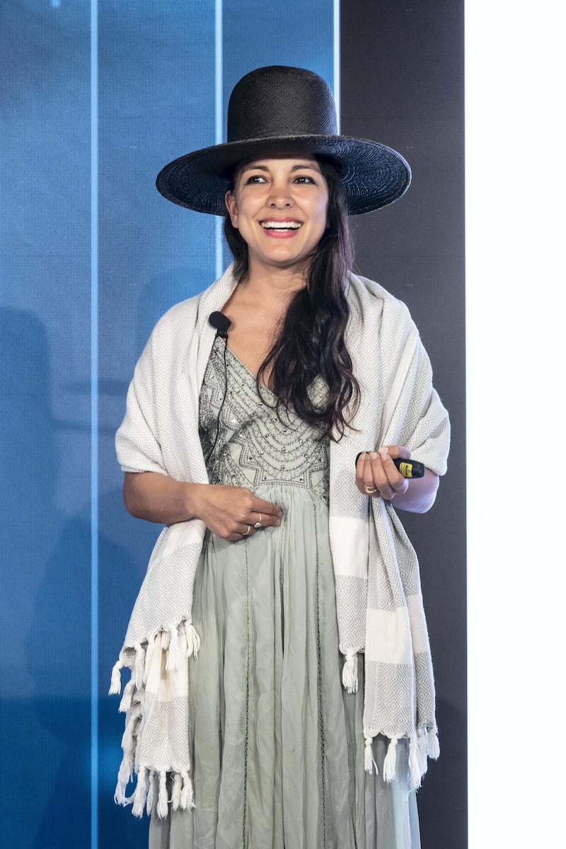 DUBAI, UNITED ARAB EMIRATES. 05 DECEMBER 2018. A talk on Disruptive Innovation by serial social entrepreneur Miki Agrawal in a private seminar with the members of EO, Entrepreneurs Organistion. (Photo: Antonie Robertson/The National) Journalist: Hala Khalaf. Section: Arts & Life.