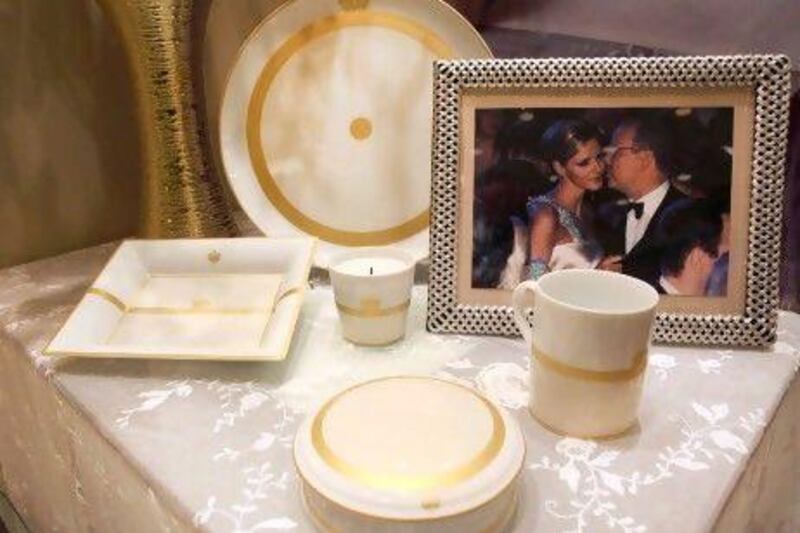 Royal wedding souvenirs display Prince Albert II of Monaco and his South African swimming champion fiancee Charlene Wittstock. AFP