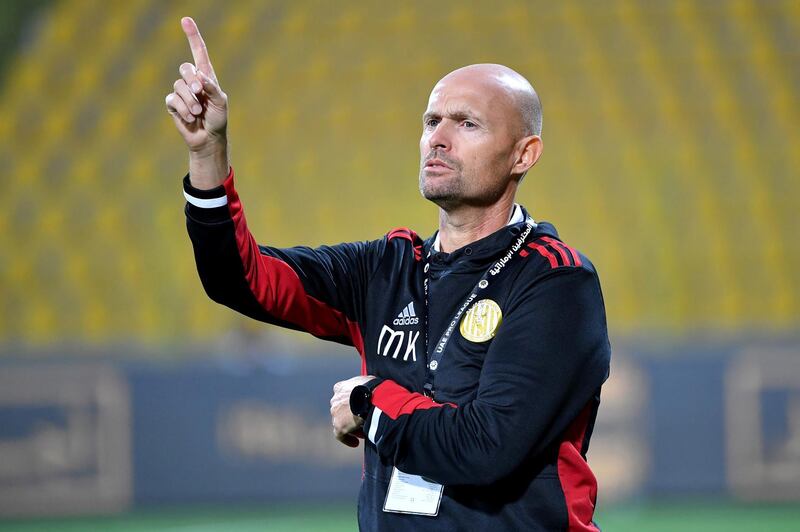 Marcel Keizer's Al Jazira are one point clear of Baniyas at the top of the Arabian Gulf League. Courtesy Al Jazira FC