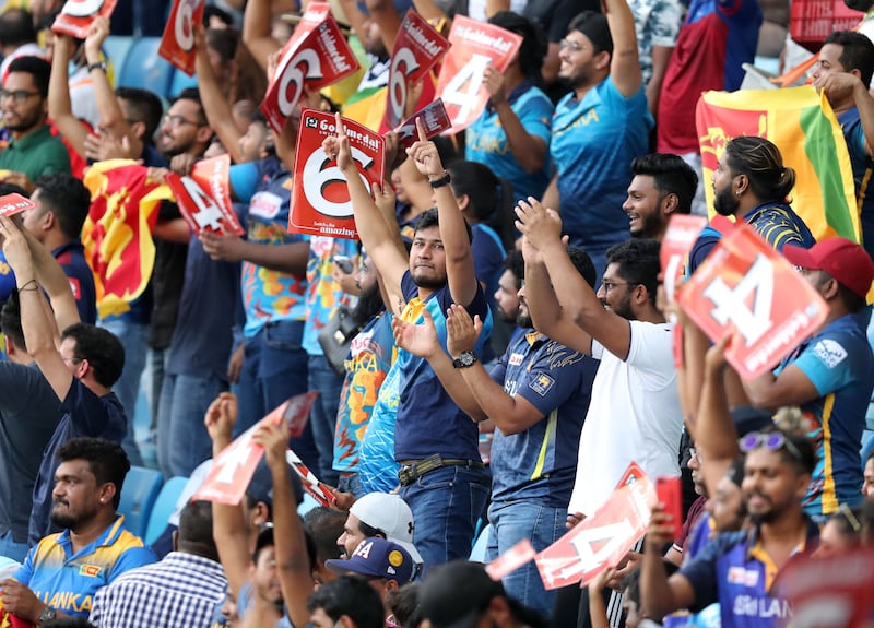 Sri Lanka fans had little to celebrate in Dubai. Chris Whiteoak / The National