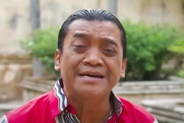 Indonesian singer Didi Kempot has died, a hospital representative has confirmed. Kempot is seen here in his 'Cidro' music video, released August 2019. YouTube